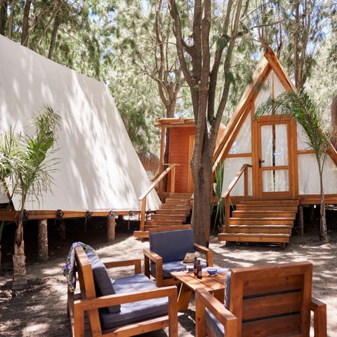 CANVAS AND WOOD TENT 4 people - Algaida Tent - 15m² -