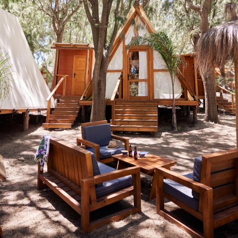 Canvas and wooden tent 4 persons - Algaida Tent - 15m²