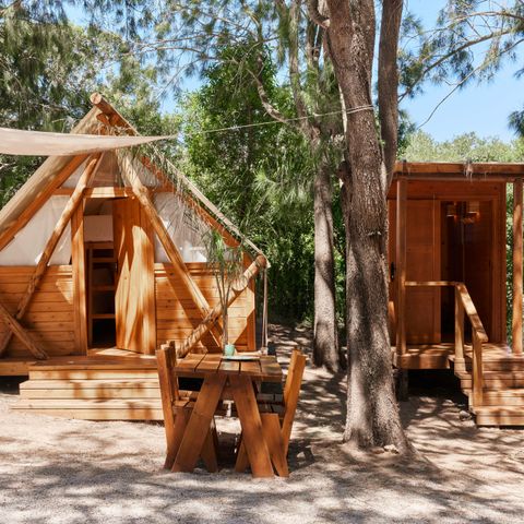 Canvas and wooden tent 3 persons - Janda tent - 10m²