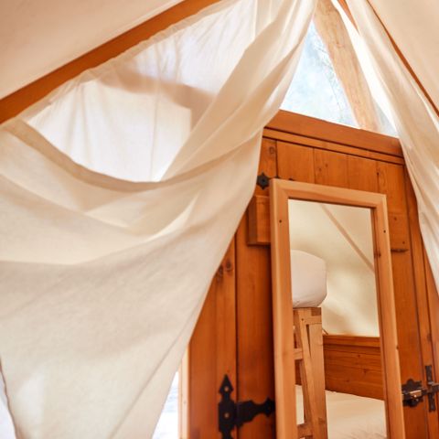 Tente en toile et en bois 3 personnes - Tente Janda - 10m²