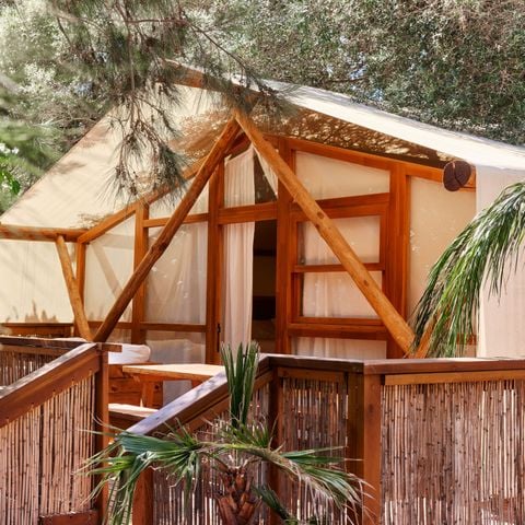 TIENDA DE LONA Y MADERA 2 personas - Glamping de lujoTienda Cala