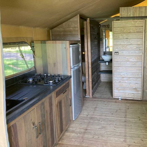 Safarizelt 5 Personen - Holzlodge KENYA - 2 Zimmer