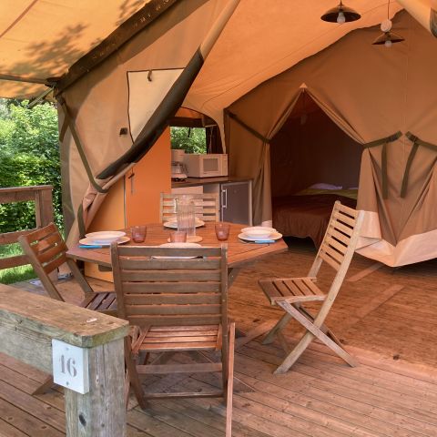 Bungalowzelt 5 Personen - CARAIBES - 2 Schlafzimmer