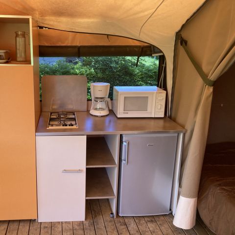 Glampingtent 5 personen - CARAIBES - 2 slaapkamers