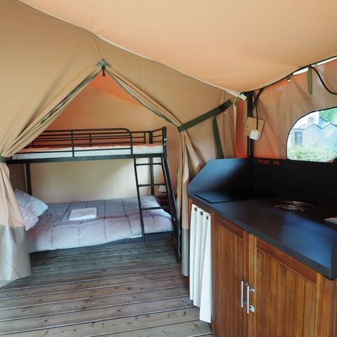 Lodge 6 personen - Victoria Lodge - zonder sanitair Beddengoed + schoonmaakset inbegrepen