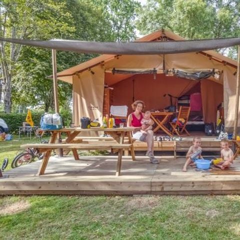 Lodge 6 personen - Victoria Lodge - zonder sanitair Beddengoed + schoonmaakset inbegrepen