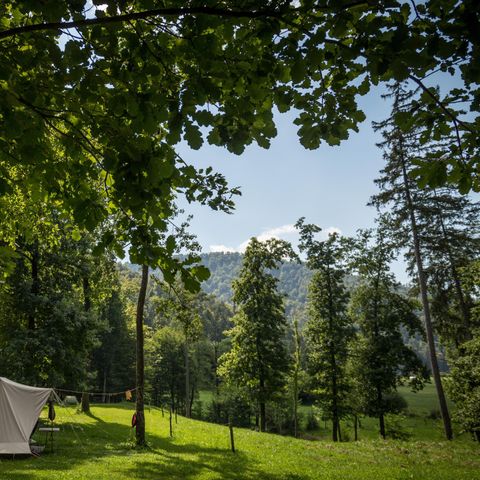 Stellplatz - Für Zelt mit Bergblick und Strom
