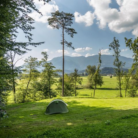 Stellplatz - Für Zelt mit Bergblick und Strom