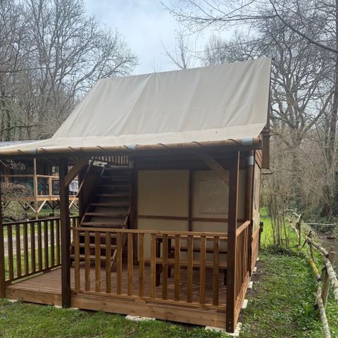 Tente en toile et en bois 3 personnes - LODGE LA BOHEME