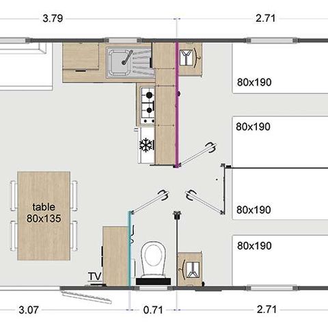 Stacaravan 6 personen - Stacaravan 6 personen