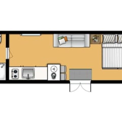 Chalet 2 personen - Kampeerchalet de Bosuil