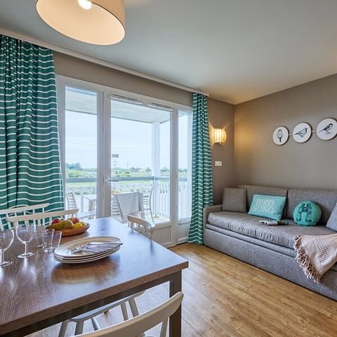 Apartement 4 Personen - 1 Schlafzimmer - Terrasse oder Balkon - Blick auf Heckenlandschaft - Renoviert