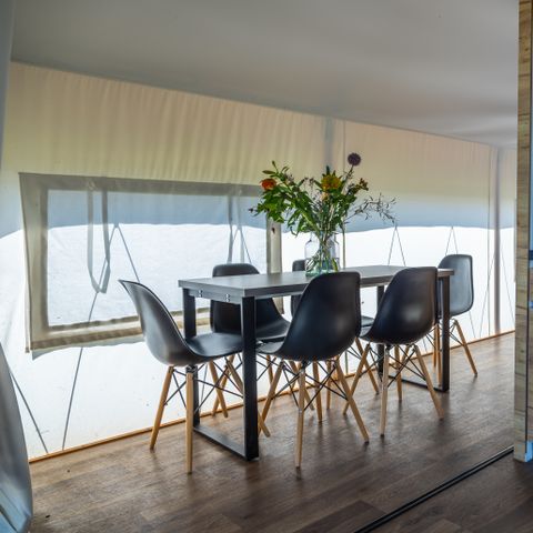TENDA IN TELA E LEGNO 6 persone - Tenda glamping di lusso sulla spiaggia