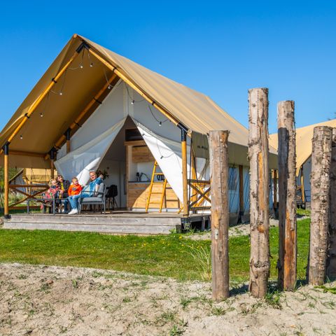 TENDA IN TELA E LEGNO 4 persone - Tenda glamping di lusso sulla spiaggia