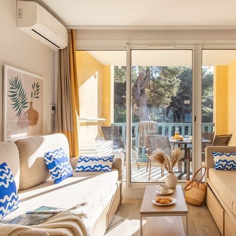 Appartement 4 personnes - 1 chambre - Terrasse ou balcon - Vue sur le jardin