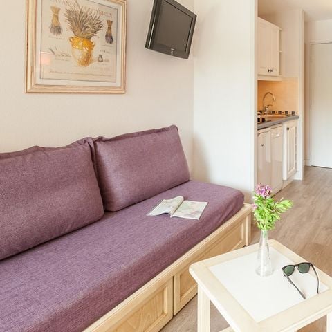 Studio 4 personen - 1 slaapgedeelte - Terras of balkon - Uitzicht op de tuin