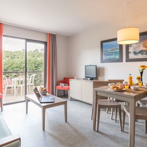 Apartement 5 Personen - Wohnung 5 Personen - 1 Schlafzimmer - Terrasse oder Balkon