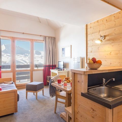 Piso 4 personas - - 1 habitación - Vista a la montaña - Orientación sur