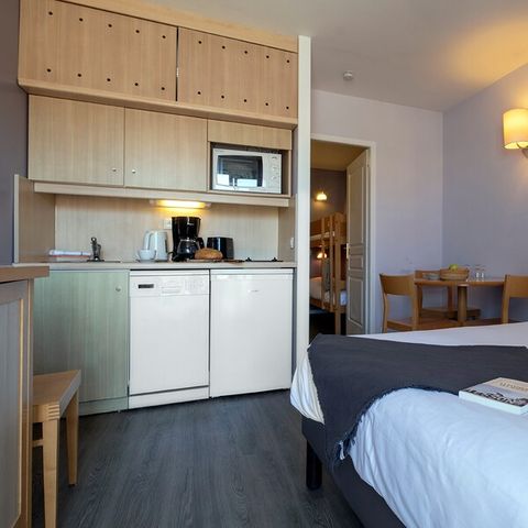 Studio 4 personen - 1 slaapgedeelte