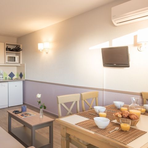 Studio 4 persons - - 1 sleeping alcove - Sea view - Air conditioned