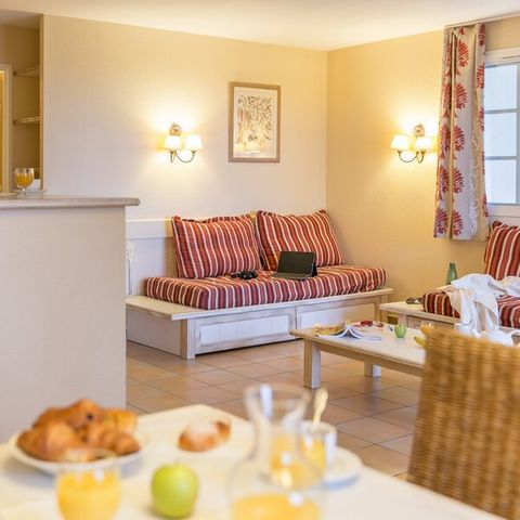 Apartment 6 persons - - 1 bedroom + 1 sleeping alcove - Terrace or balcony - Eco