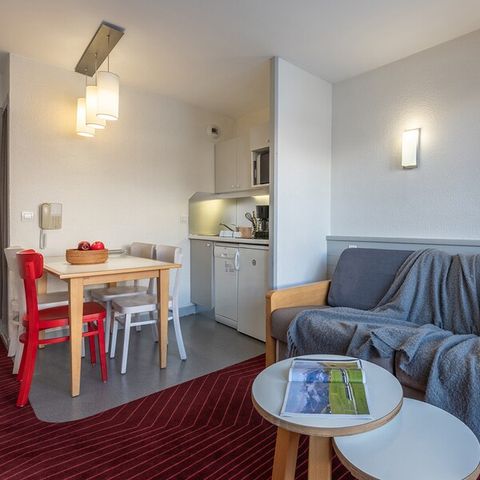 Studio 4 personnes - 1 coin - Nuit - Vue montagne dégagée