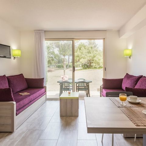 Wohnung 5 personen - 1 Schlafzimmer - Gartenblick - Terrasse