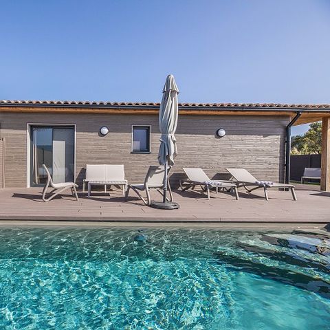 VILLA 6 persone - - 3 camere da letto - Aria condizionata - Piscina privata di 7 metri - Giardino