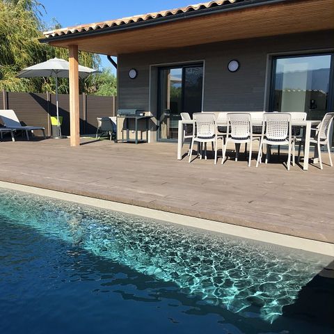 VILLA 6 persone - - 3 camere da letto - Aria condizionata - Piscina privata di 7 metri - Giardino