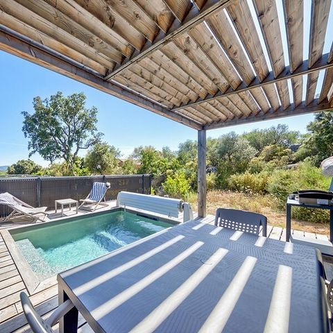 CASA 6 persone - - 3 camere da letto - Duplex - Aria condizionata - Piscina privata di 4 metri - Terrazza