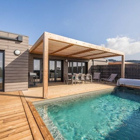 CASA 8 personas - - 4 habitaciones - Aire acondicionado - Piscina privada de 7m - Terraza