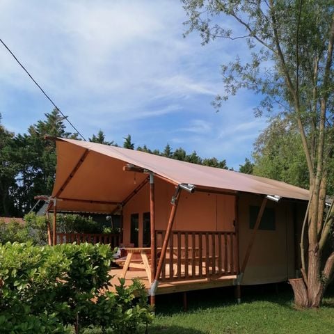 Lodge 4 personnes - Chalet 27m2 avec salle de bain - 2 chambres