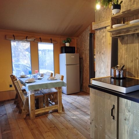 Lodge 4 personnes - Chalet 27m2 avec salle de bain - 2 chambres