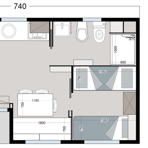 MOBILHOME 5 personas - Ulivi