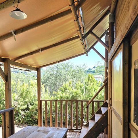 TIENDA DE LONA Y MADERA 3 personas - Albergue Bohéme