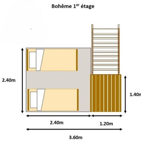Safarizelt 3 Personen - Bohéme Lodge