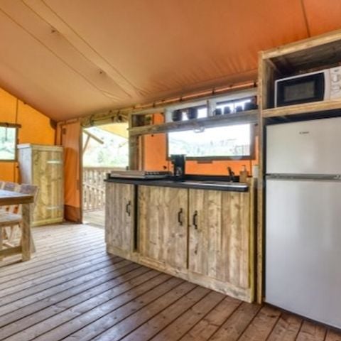 UNIEKE ACCOMMODATIE 5 personen - Safari Lodge tent (40 m² - 2 sl.k.)