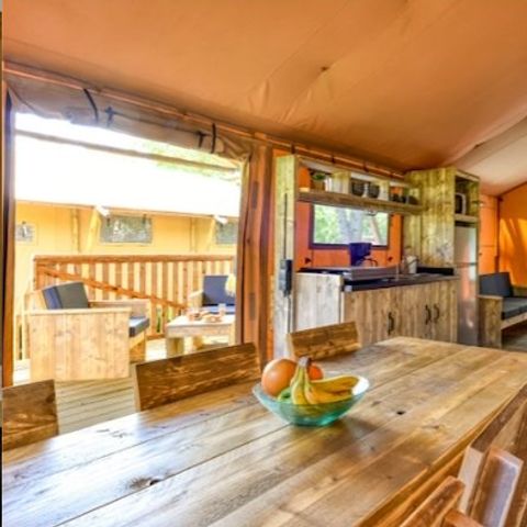 Accommodatie 5 personen - Safari Lodge tent (40 m² - 2 sl.k.)