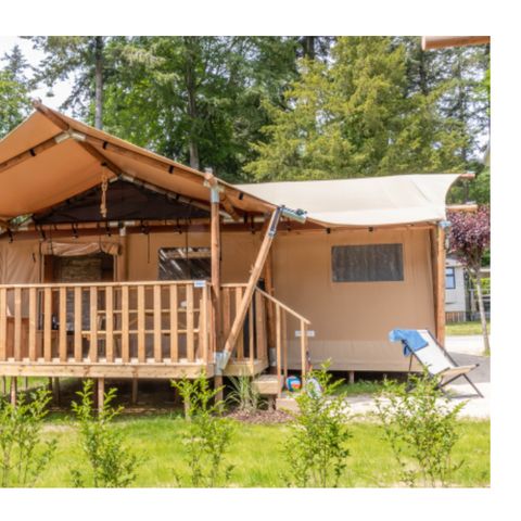 UNIEKE ACCOMMODATIE 5 personen - Safari Lodge tent (40 m² - 2 sl.k.)