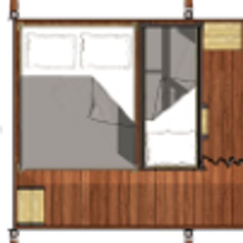 ALOJAMIENTO INUSUAL 4 personas - Tienda Safari Lodge (21 m2 - 2 hab.)