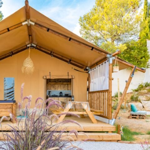 Accommodatie 4 personen - Safari Lodge tent (21 m2 - 2 sl.k.)