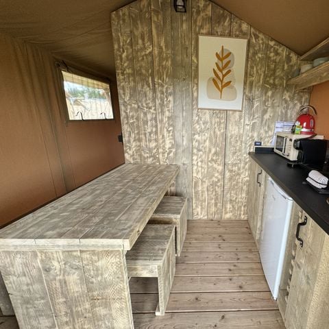 UNIEKE ACCOMMODATIE 4 personen - Safari Lodge tent (21 m2 - 2 sl.k.)