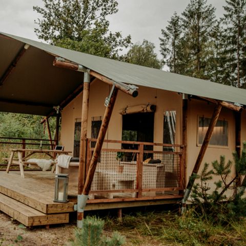 AUßERGEWÖHNLICHE UNTERKUNFT 7 Personen - Zelt Safari Lodge (38 m² - 3 Schlafz.)