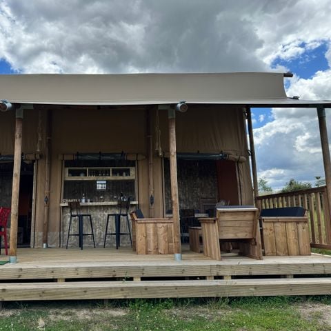 UNIEKE ACCOMMODATIE 5 personen - Safari Lodge tent (34 m2 - 2 sl.k.)