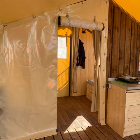 Accommodatie 4 personen - Camperhut (10 m² - 1 slm)