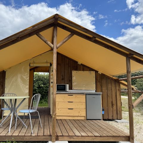 Accommodatie 4 personen - Camperhut (10 m² - 1 slm)