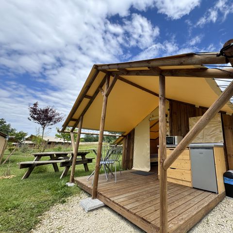 Accommodatie 4 personen - Camperhut (10 m² - 1 slm)