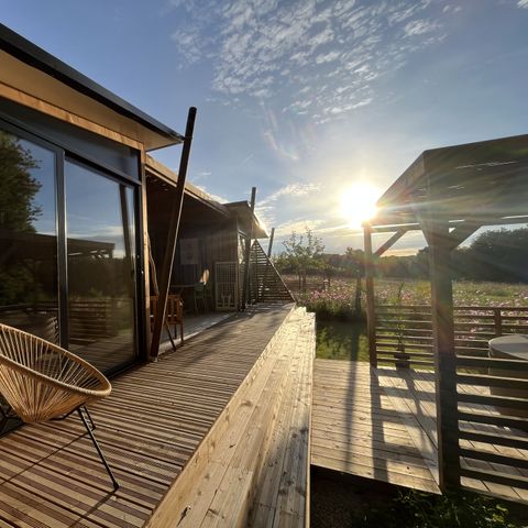 LODGE 4 personen - Cottage Lodge SPA (35 m² - 2 slaapkamers - 4 slaapplaatsen)