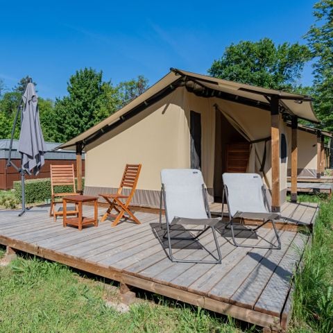 Tente en toile et en bois 2 personnes - Tente insolite - 9 m²