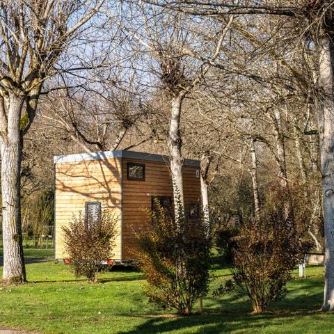 Accommodatie 4 personen - 2-slaapkamer mezzanine Tiny House met uitzicht op de rivier voor 4 personen